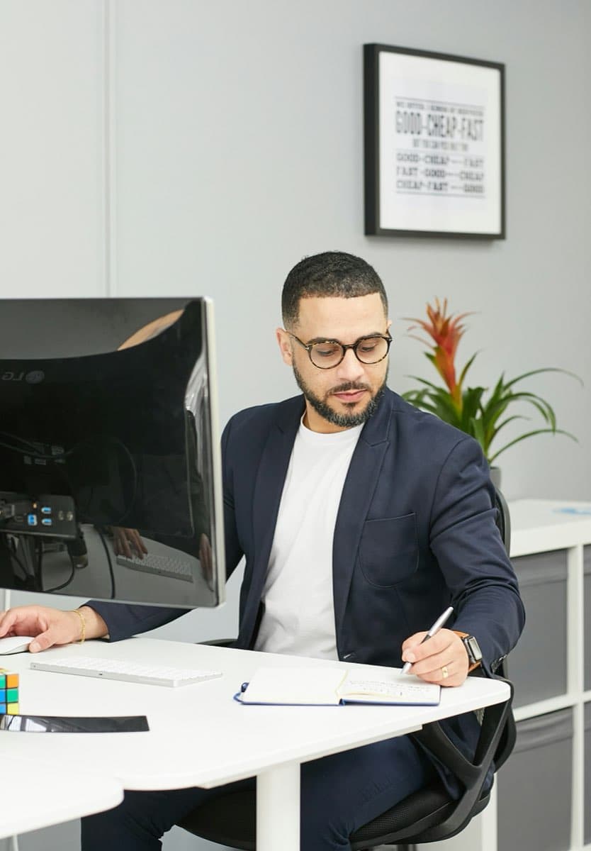 Man working at desk